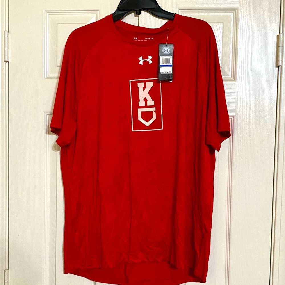 NWT red under armour dri fit shirt